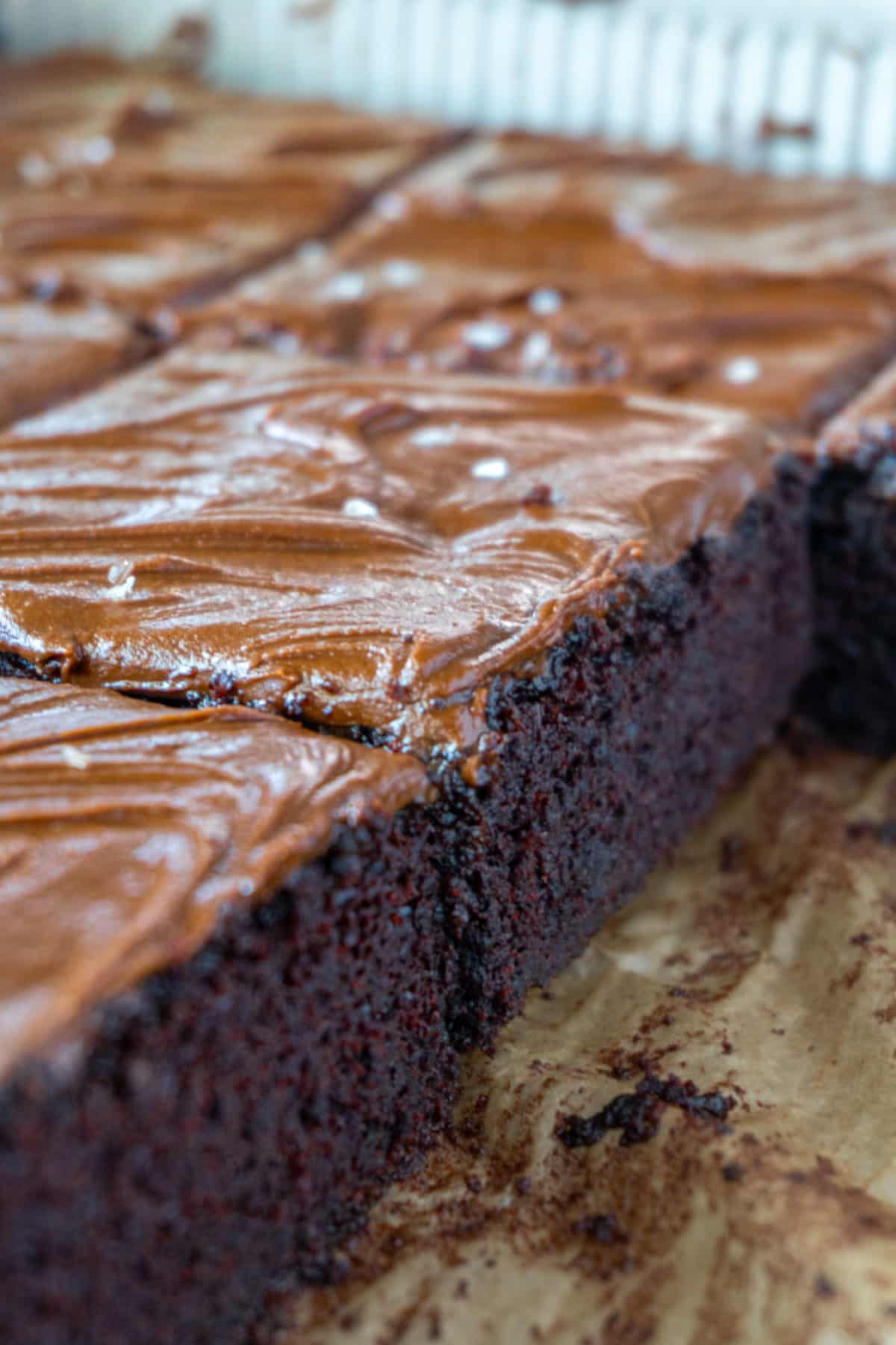 chocolate cake in a pan