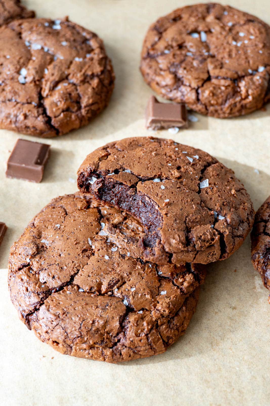 fudgy brownies on a pan